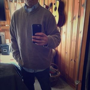 Nice Comfortable Beige or Tan V-neck Sweater